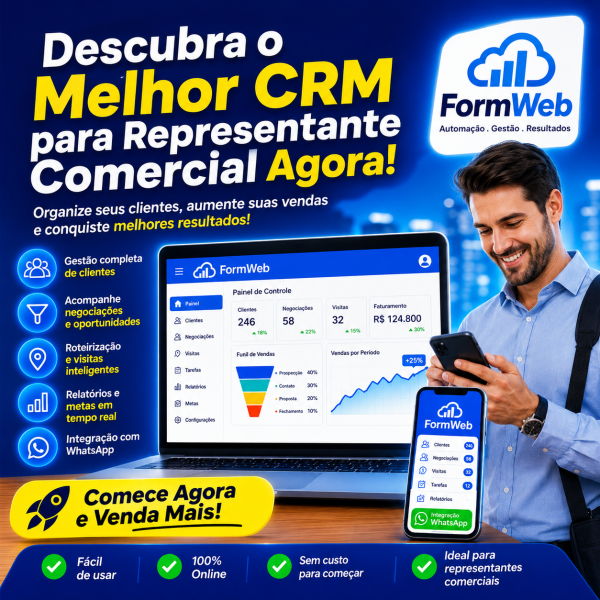 Descubra o Melhor CRM para Representante Comercial Agora!