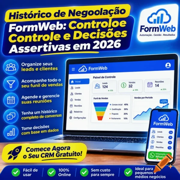Histórico de Negociação FormWeb: Controle e Decisões Assertivas em 2026